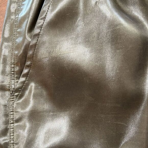 RTA Jinni High-Rise Coated Glossy Cargo Jogger Pants Olive Japanese Fabric M - Picture 8 of 12